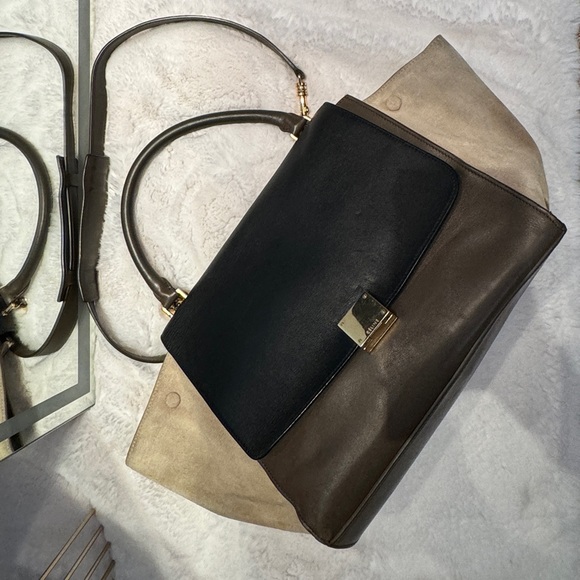 Celine tricolor medium trapeze bag - Picture 3 of 10